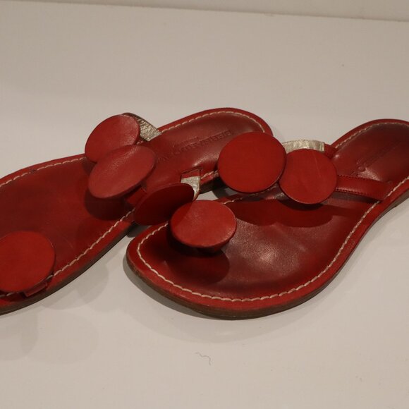 Bernardo 1946 Red Flip Flops Made in Italy - Size 8 - Picture 7 of 9